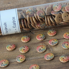 Rainbow Buttons - 15 mm