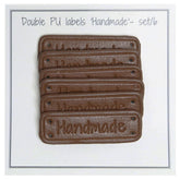 PU Leather Label "Handmade" 5 x 1,5 cm