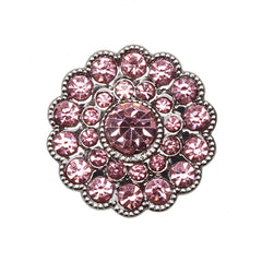 Bling Buttons - Small Stones - Pink - 4 pcs.