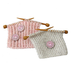 Bling Buttons - Small Stones - Pink - 4 pcs.