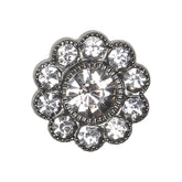 Bling Buttons - Large Stones - Silver - 4 pcs.