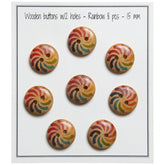 Rainbow Buttons - 15 mm