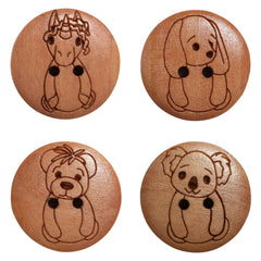 Animal buttons - 17 mm