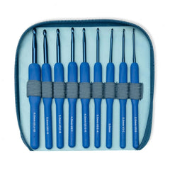 Cosmo Crochet Hook Set - 9 Sizes - Indigo