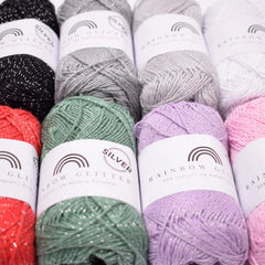 Rainbow 8/4 Glitter Silver