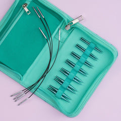 Stellar Mini Interchangeable Circular Needle Set - Emerald