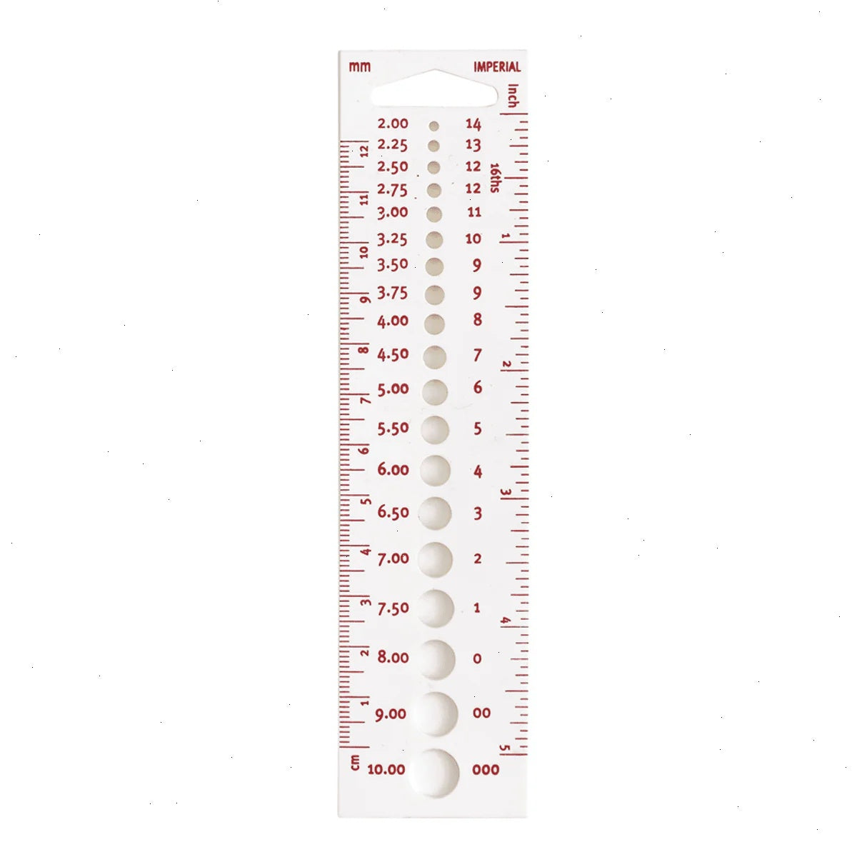 Knitting Gauge - 2-10 mm
