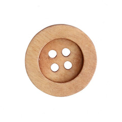 Wooden Buttons - Round Groove - Bright