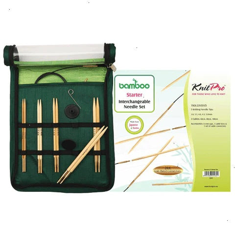 Bamboo Interchangeable Circular Needle Set  - Beginner