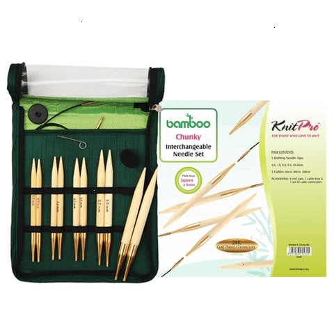 Bamboo Interchangeable Circular Needle Set - Thick Needles