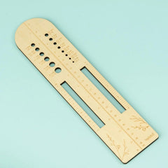 Sock Ruler with Needle Gauge